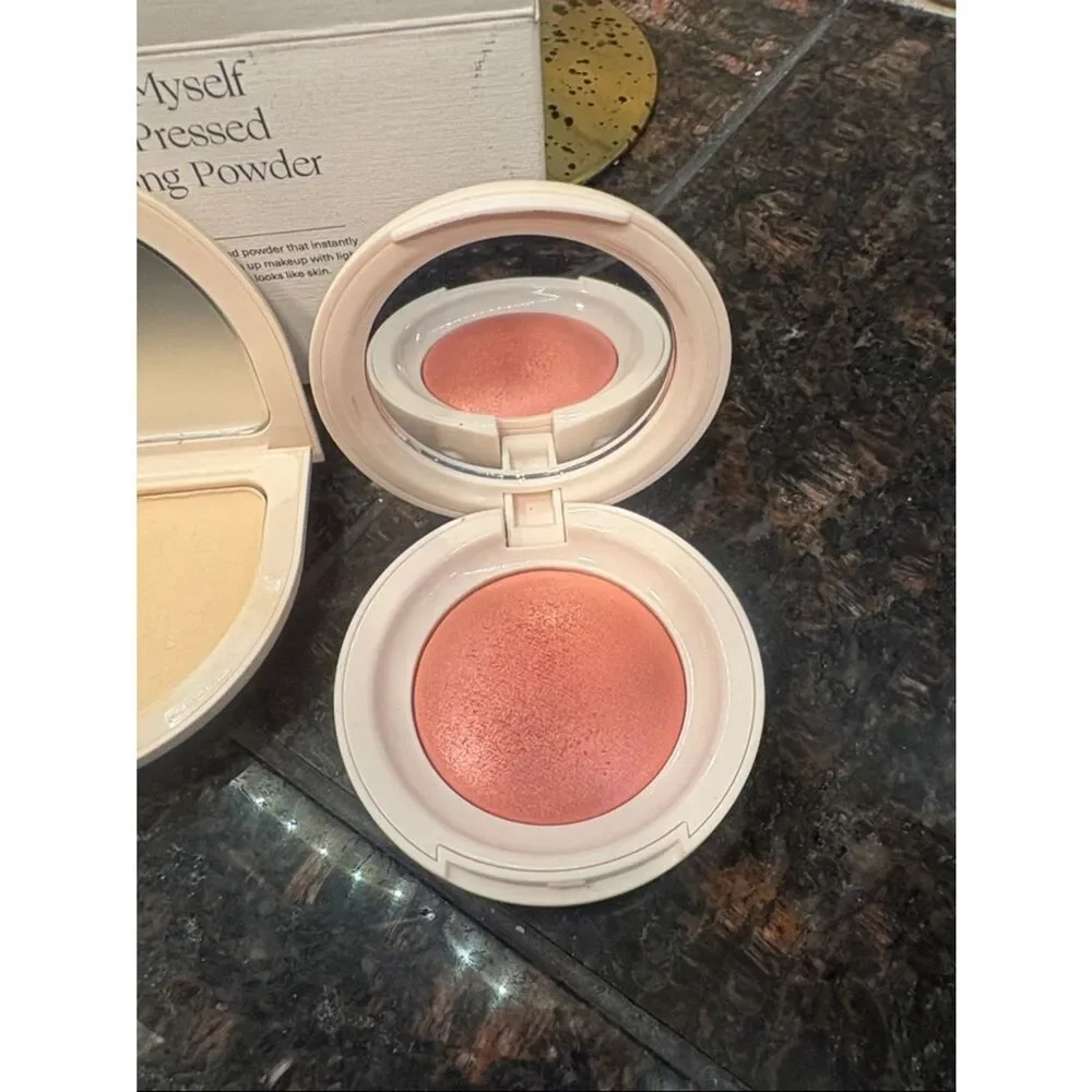 Rare Beauty True to Myself Tinted Pressed Powder - Porcelain & Happy Bundle